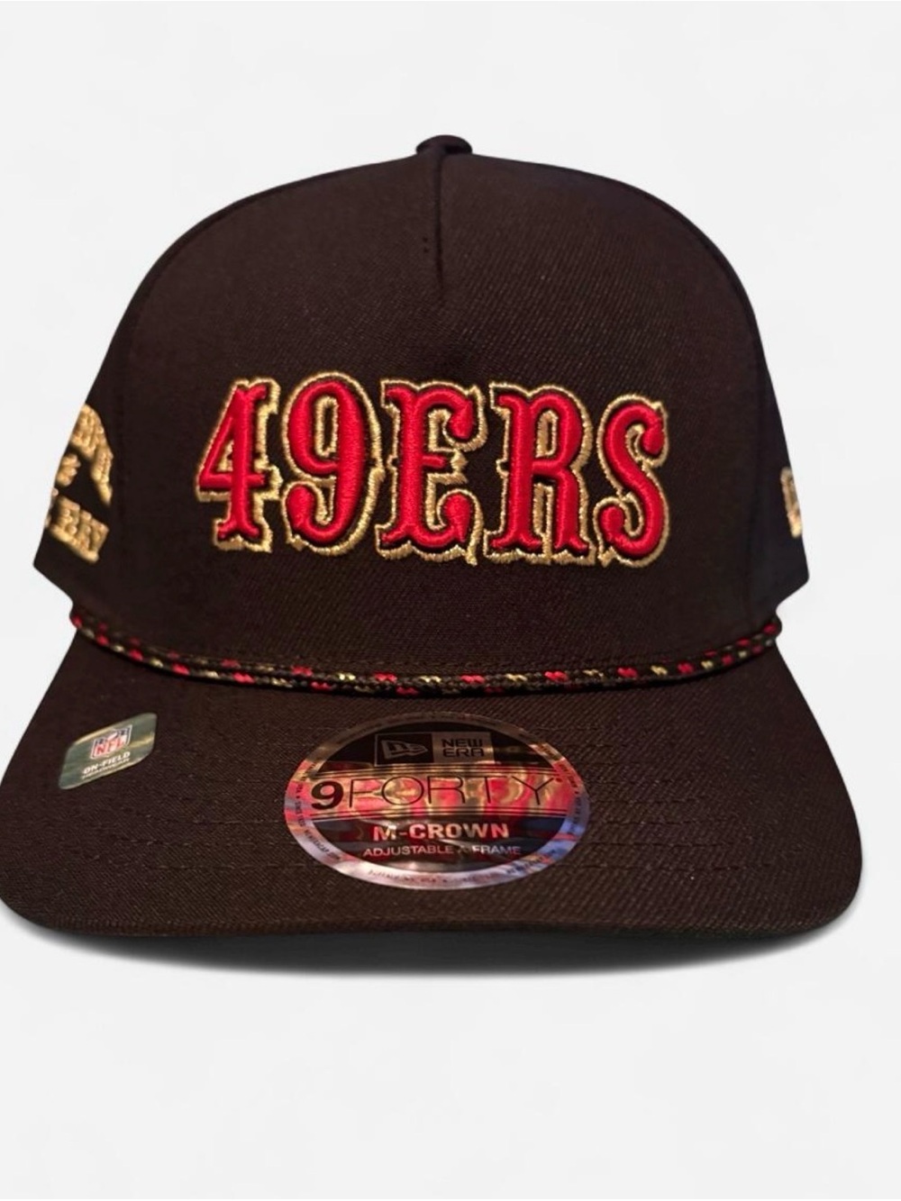New Era 49ERS Black & Red Rope Snapback Hat 2025 NFL Rivalries Collection